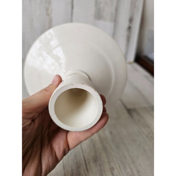 Signed dragonfly plate pedestal AS IS insect unique vintage - Picture 5 of 9